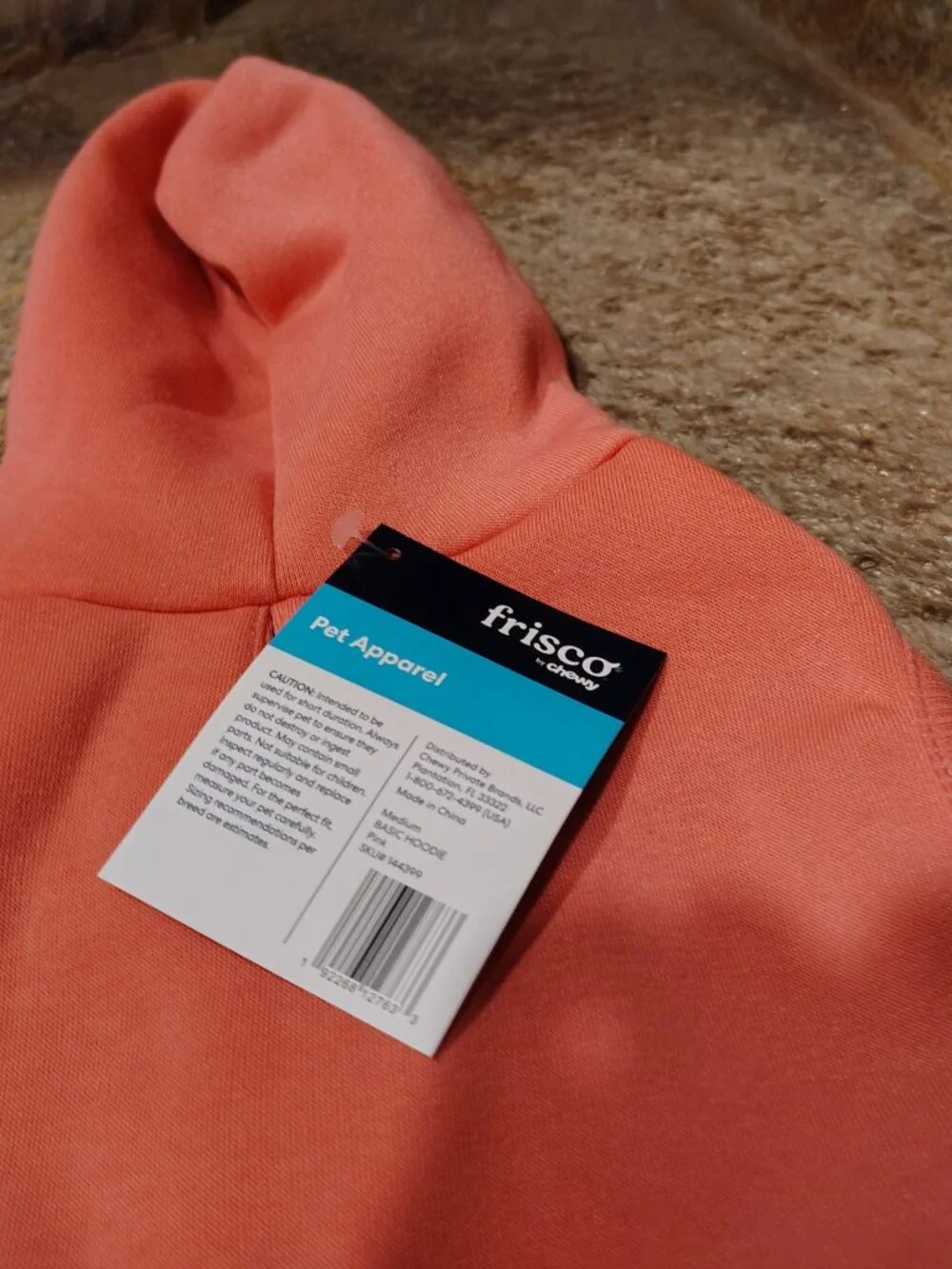 Frisco by Chewy Dog Cat Basic Hoodie Pink Size Medium Girl Polyester Pet